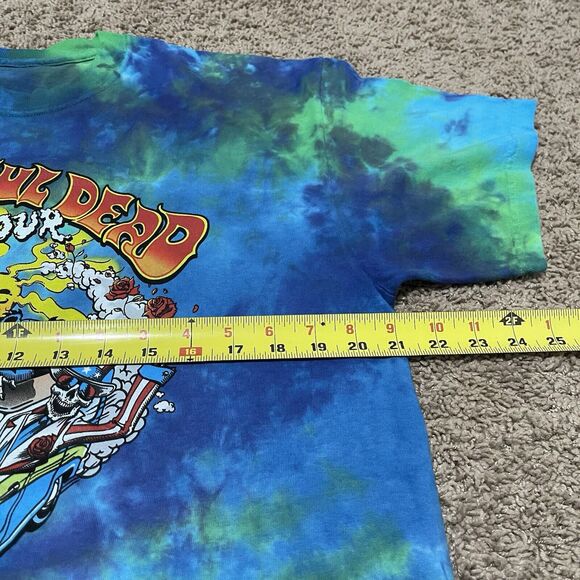 Grateful Dead Blue and Green Tie-Dye Short Sleeve Tee - Picture 5 of 5